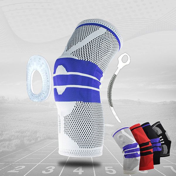 

1шт коленного бандажа сжатия втулки anti-slip артрит совместное pain relief поддержка kneepad велоспорт баскетбол колено восстановления bc03, Black;gray