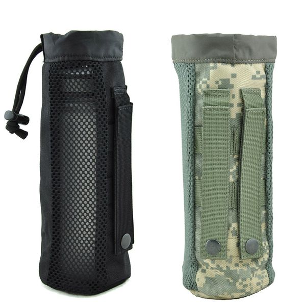 

tactical water bottle pouch molle water kettle holder 1000d nylon waterproof travel drawstring drinking bottle carrier for outdoor sports