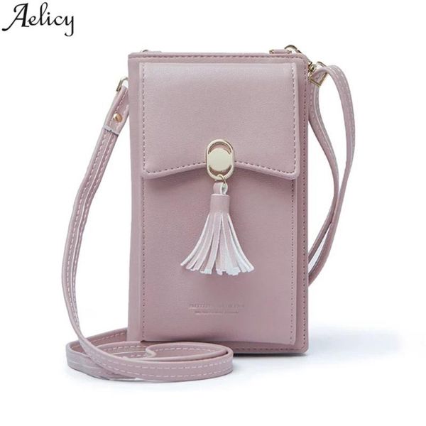 

aelicy women large capacity multi-function single-shoulder tassel crossbody bag wallet