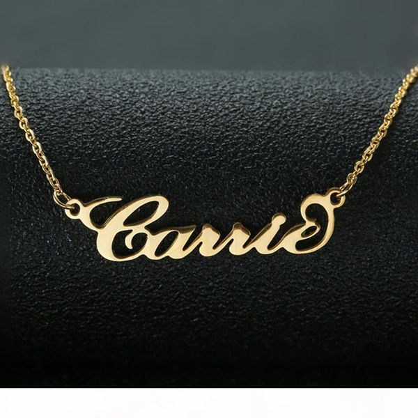 

carrie style name necklace personalized jewelry customized necklace perfect gift dropshipping, Silver