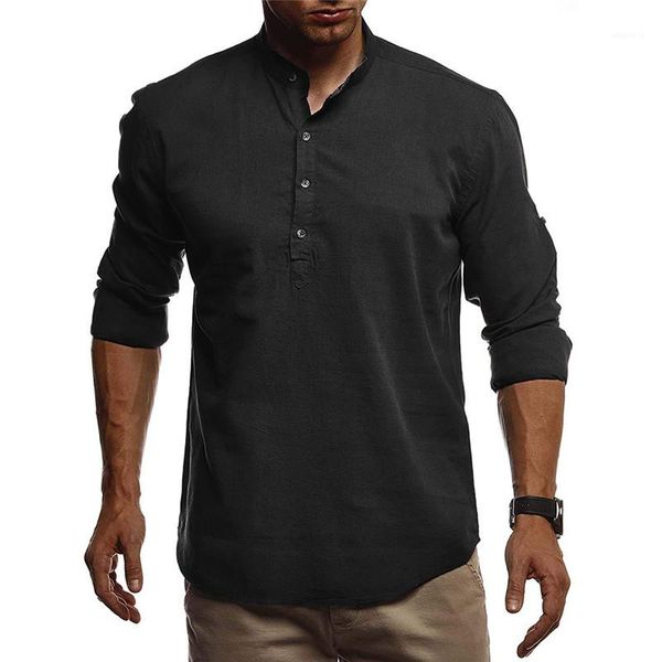 

casual shirts fashion loose buttons mens designer shirts casual long sleeve males clothing solid color mens, White;black