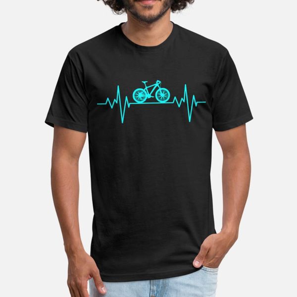 

heartbeat mountain bike t shirt men anti-wrinkle cotton round collar letters anti-wrinkle authentic summer style leisure shirt