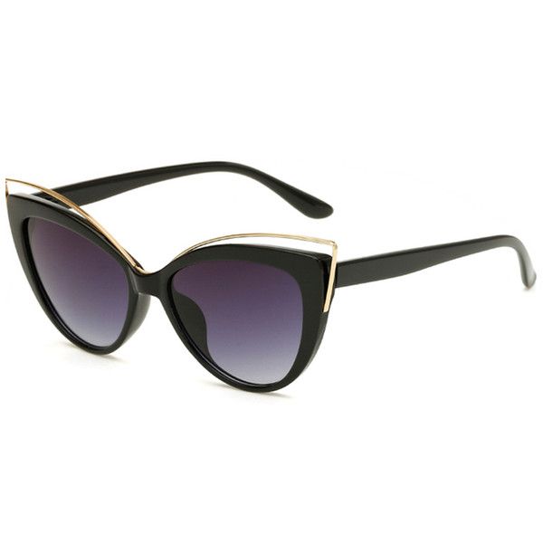

glasses cateye mirror 2020 lady retro glass sun kitty eye sunglasses for women oversized brand eyewear vintage female cqinc