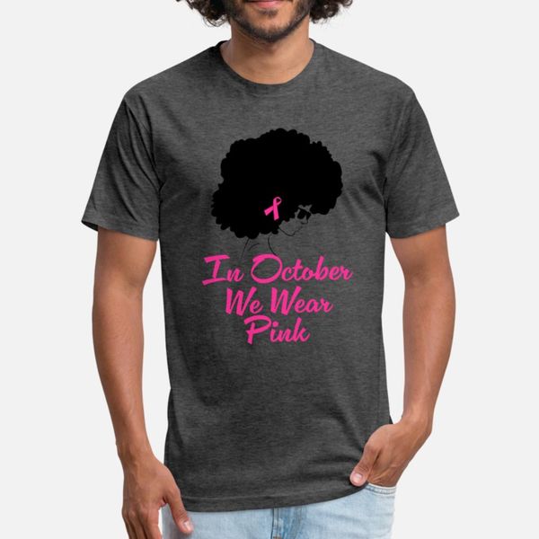 

breast cancer awareness black woman t shirt men design 100% cotton o-neck vintage cute casual summer style standard shirt