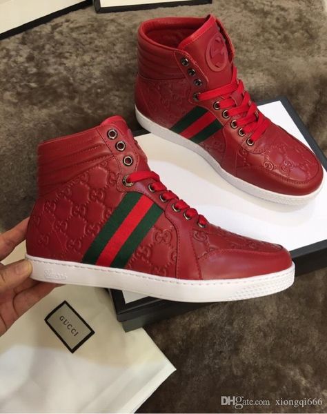 

stylish men's high-shoes, black, red, comfortable wild casual shoes, high-quality men's shoesad, Red;white