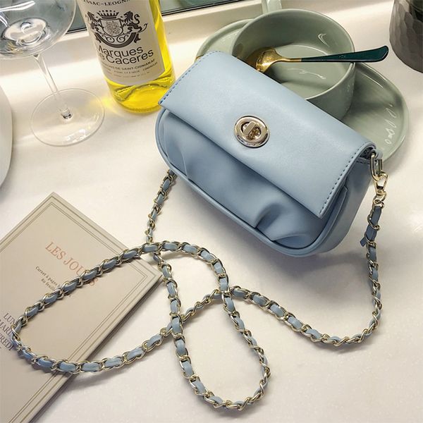 

s.ikrr small chain shoulder bags for women 2020 soft leather solid purses and handbags crossbody female bag luxury designer