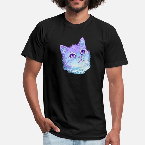 

pastel kitty t shirt men printed cotton o-neck unique sunlight casual spring autumn pictures shirt