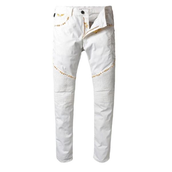 

джинсы мужчины высокого качества джинсы robin 2018 new rivet metal tag golden wings повседневный robin байкер gerade мужской джинсы, Blue