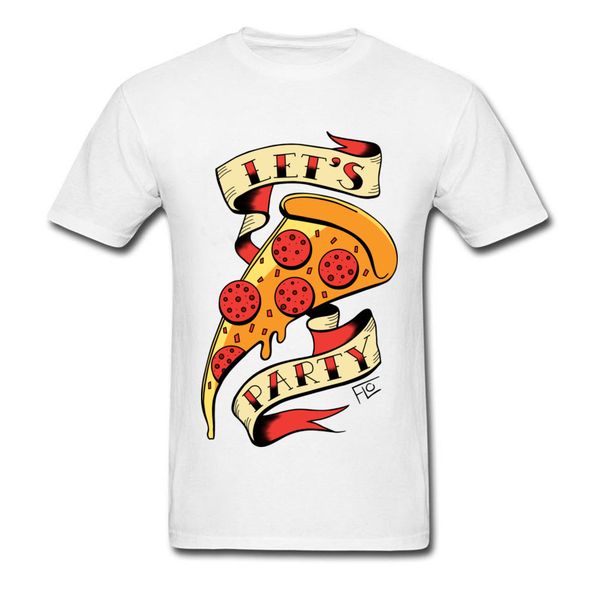 

coupons discount men t-shirt old school tattoo pizza lets party team t shirt anti-pilling 100% organic cotton retro drawing
