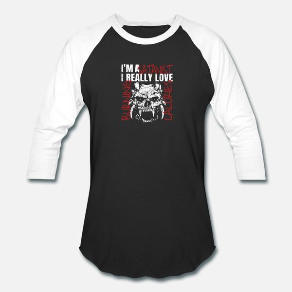 

i m a satanist i really love burning calories t shirt men print cotton s-xxxl standard cute funny summer style pattern shirt