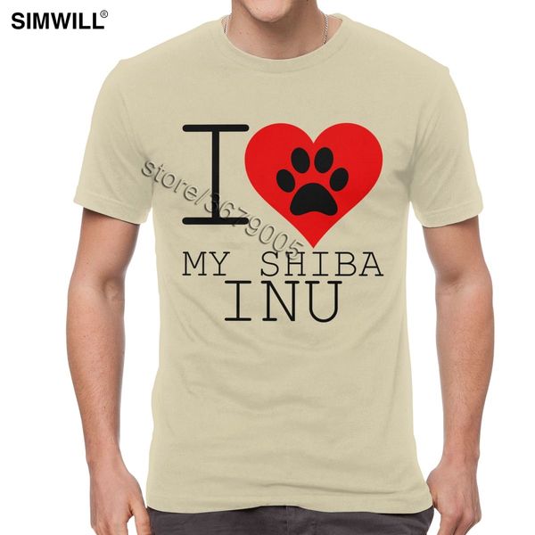 

my shiba inu t shirts for men 100% cotton i love dog tee shirt short sleeve o-neck t-shirt awesome shirts big size tshirt