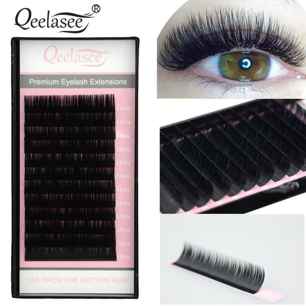 

all sizes false eyelash extensions mink black material jbcd curls 1 tray/lot
