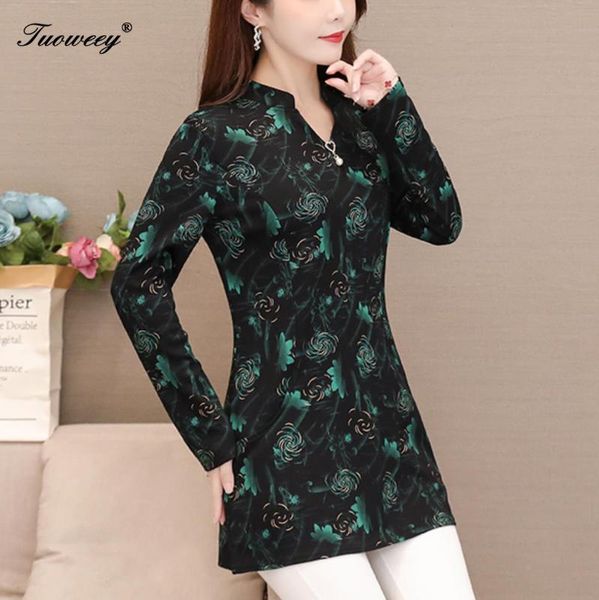 

women shirts loose clothing new spring autumn plus size long sleeve blouses fashion slim casual print plus size elegant style, White