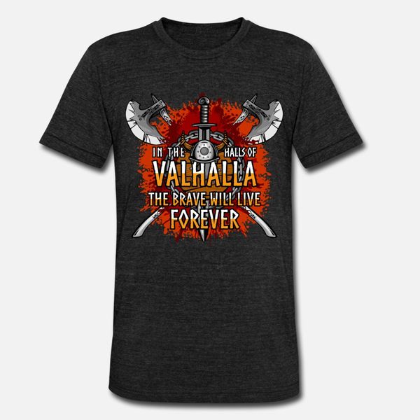 

viking the halls of valhalla t shirt men printing 100% cotton s-xxxl trend fit humor spring autumn letters shirt