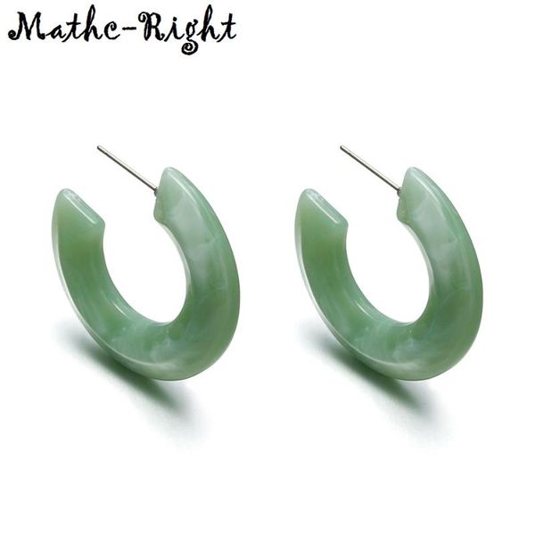 

match-right women statement round acrylic hoop earrings for women circle drop trendy earring pendant female jewelry sp731, Golden;silver