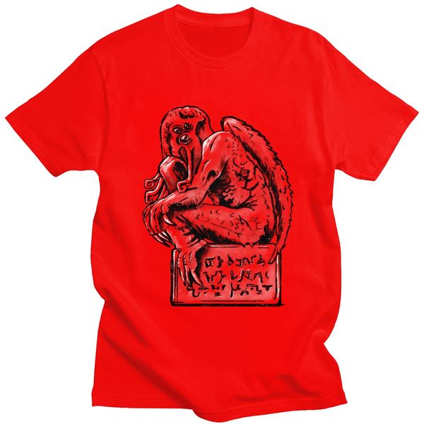 

call of cthulhu t shirt для мужчин хлопок высокий streetwear футболки с коротким рукавом лавкрафта tee топы дряблая fit одежда подарок