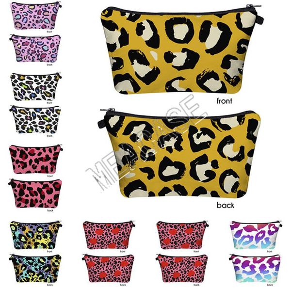 

women fashion leopard printed cosmetic bag ins designer makeup bags party clutch bag pouch handbag ladies storage toiletry bag purses d81209, Black