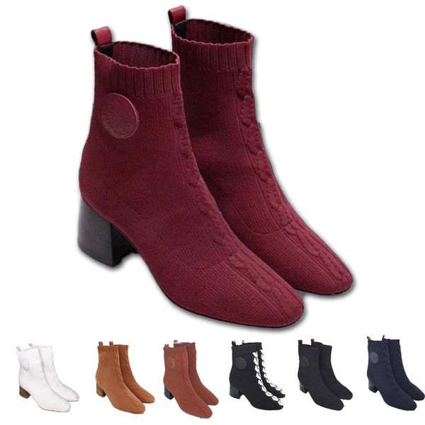 

catering womens winter boots designer ankle high stretch sock shoes red blue black fashion wholesale athletic shoes