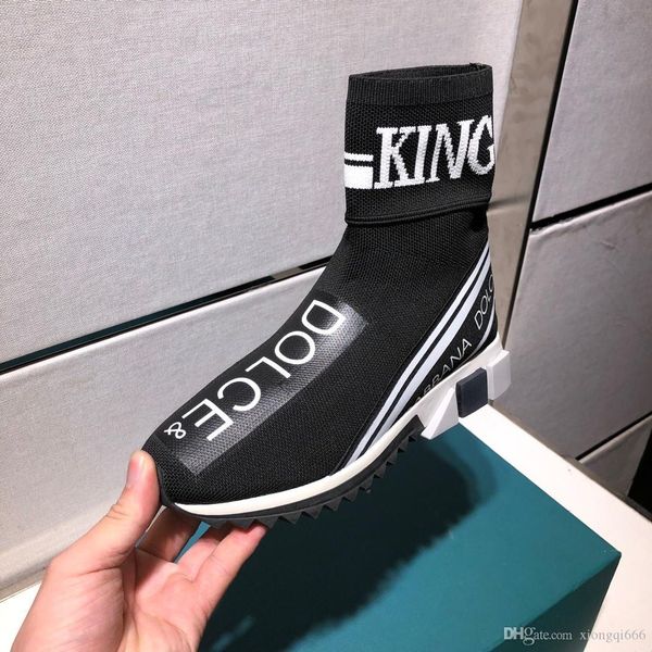 

2020 limited edition luxury designer men's knitted casual shoes, men's socks shoesad, Red;white