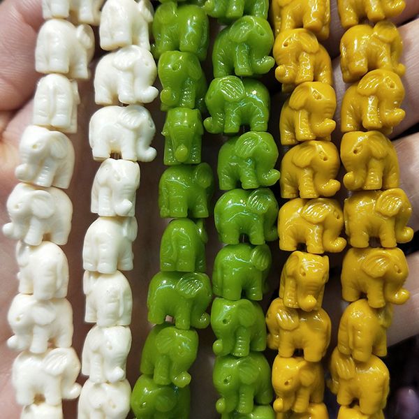 

20pcs/lot elephant coral beads for jewelry making necklace bracelet 12mm elephant shape coral spacer beads accessories wholesale, Black