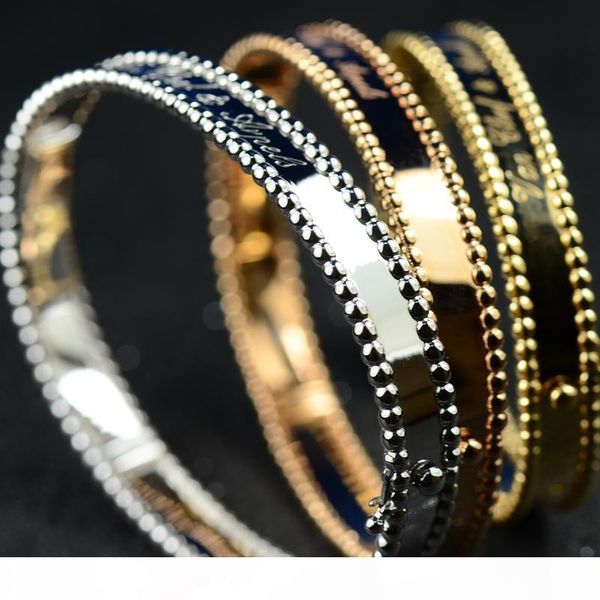 

perlee bracelet classic bangle bracelets valentine's day women wedding party charm ins jewelry, Black