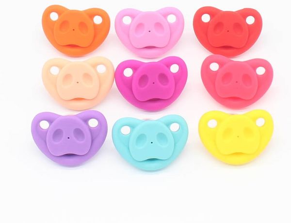 

2020 silicone funny nipple pig nose pacifier baby soother joke prank toddler pacy orthodontic nipples teether baby pacifier care