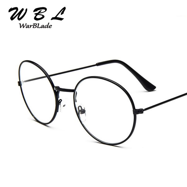 

warblade women fashion gold metal frame eyeglasses for female vintage glasses clear lens optical frames oculos de grau, Black