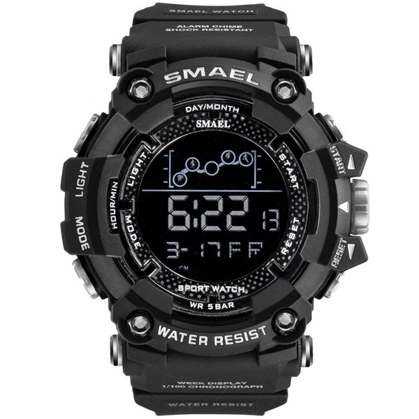 

smael brand men sports watches fashion electronics male waterproof led digital watch man clock relogio masculino, Slivery;brown