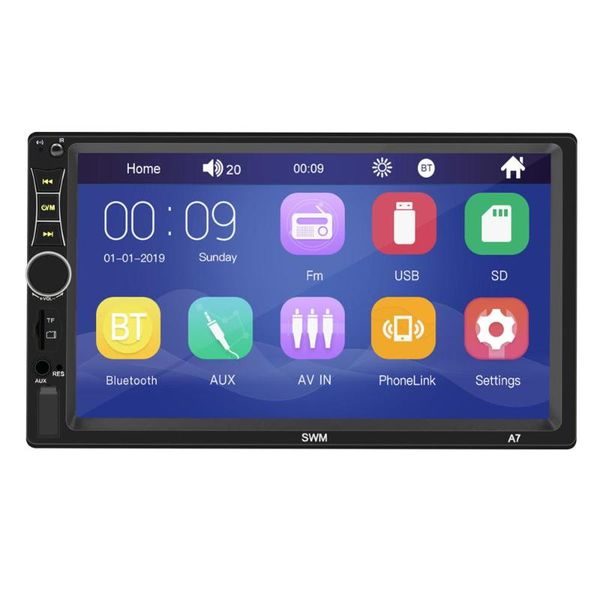 

autoradio 2 din car radio 7"inch touch screen car stereo multimedia mp5 player bluetooth usb tf fm camera steering wheel contral