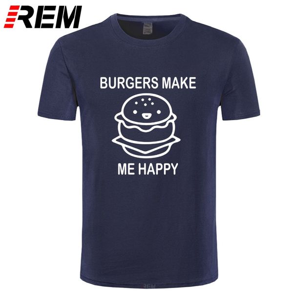

rem burgers make me funny printed t-shirts men summer fashion casual short sleeve t shirts crew neck cotton tees homm