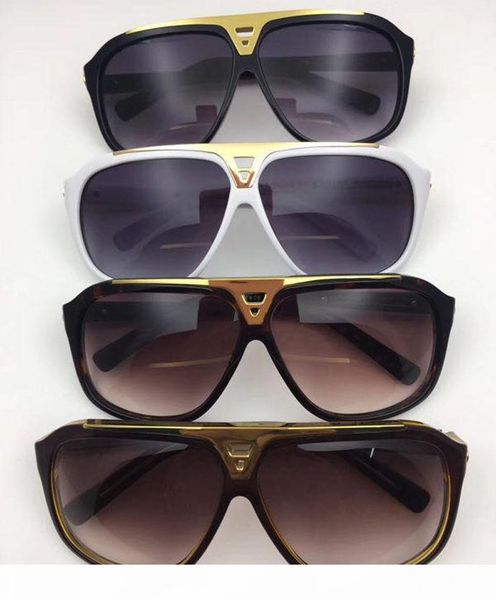 

evidence fashion sunglasses retro vintage women men brand designer shiny frame with retail box and case, White;black