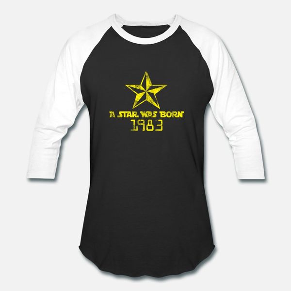 

a star was born 1983 t shirt men designs 100% cotton crew neck unique graphic comical summer style natural shirt