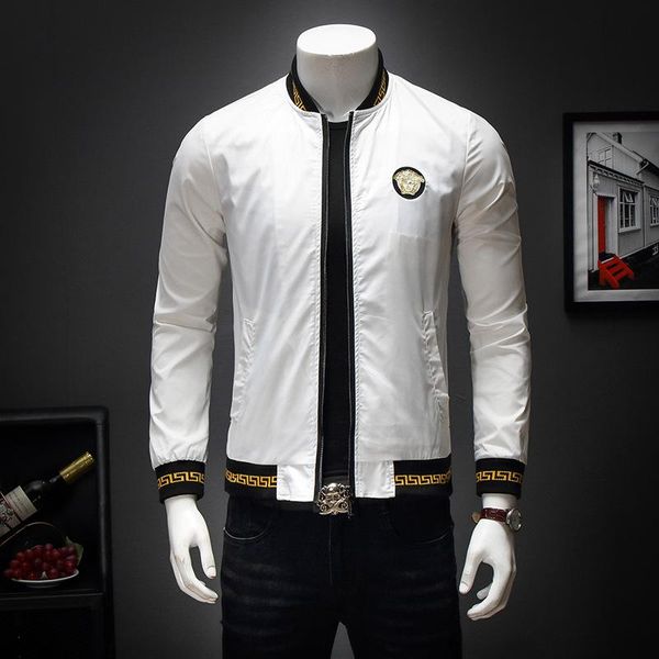 

2020 autumn new fashion men jacket embroidery coat baseball collar blouses exquisite and perfect quality, Black;brown
