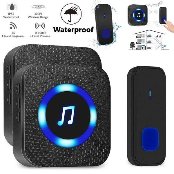 

led wireless doorbell 1000ft remote smart doorbell waterproof uk plug multiple use for house apartment market
