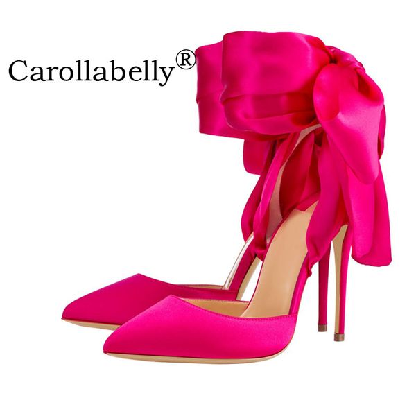 

brand shoes elegant silk satin bowknot high heels women pointed toe party wedding stiletto shoes 8cm 12cm big size 34-46, Black