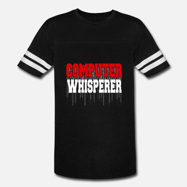 

computer whisperer programmer encoder funny t shirt men knitted tee shirt round neck fit interesting fashion summer style standard shirt