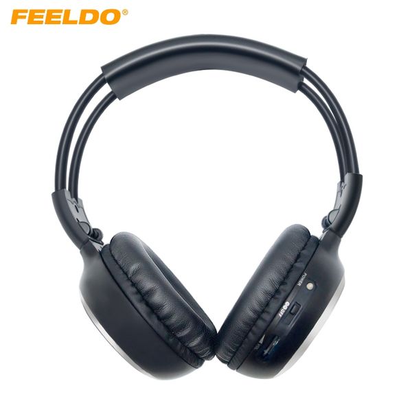 

feeldo 1pc car dvd stereo 2 dual channel audio ir infrared wireless music foldable earphone headphone #fd2447