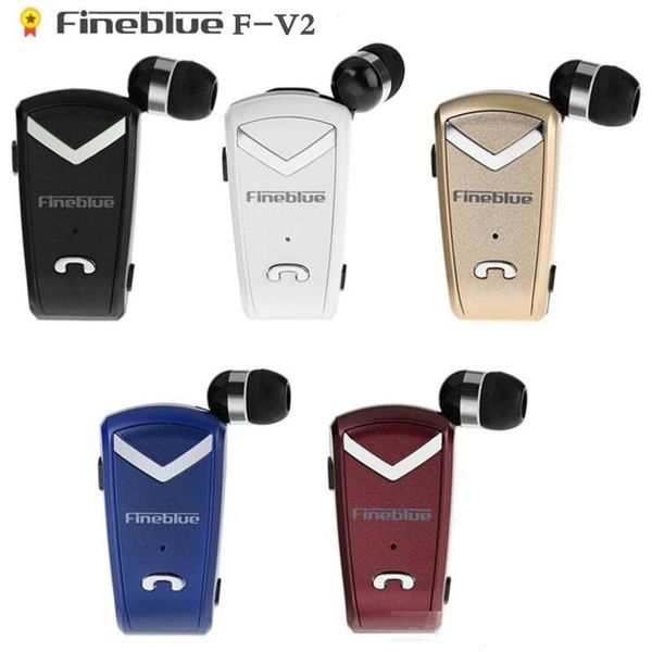 

new fineblue f-v2 wireless mini bluetooth headset sport driver auriculares earphone telescopic clip fone de ouvido manos libres