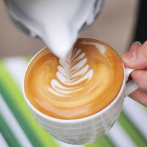 

stainless steel pull cup pull flower pot flower pot milk foam cup cappuccino fancy coffee set milk