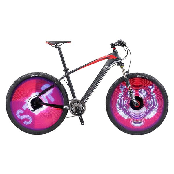 

bike lights 64 led colorful diy programmable bicycle wheel spoke rgb light waterproof