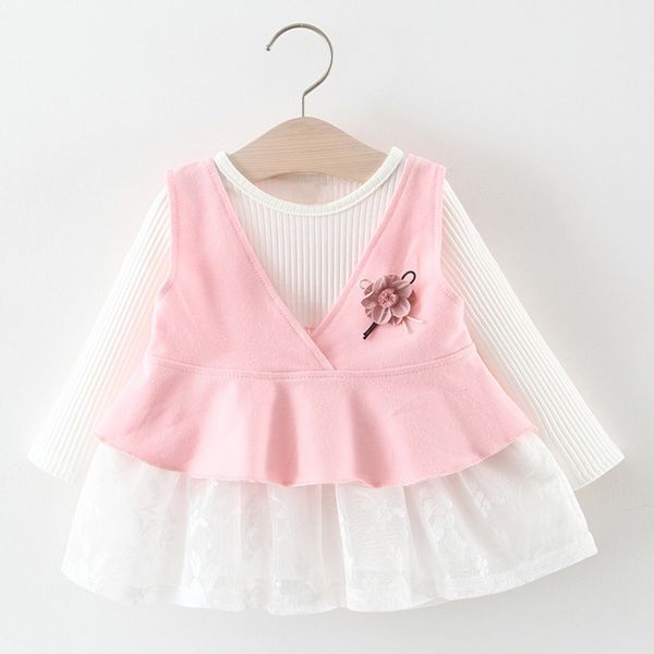 

clearance summer and autumntoddler kids baby girls long sleeve solid clothes party princess dress 0118, White