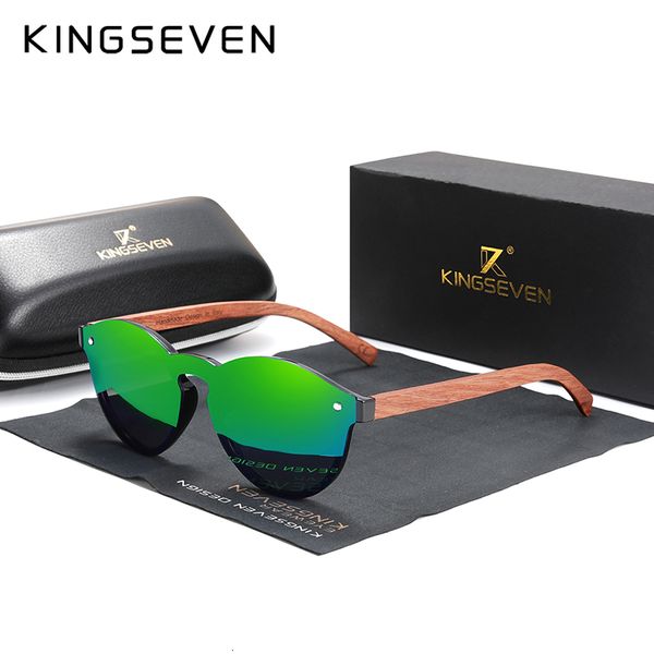 

custom 2020 natural wooden sunglasses kingseven bubinga men's polarized glasses wooden fashion sun glasses original, White;black