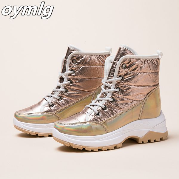 

women's boots winter snow boots ladies new warm plus velvet cotton shoes waterproo pu large size cotton shoes, Black