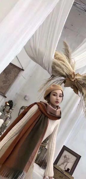 

fashion lady autumn and winter comfortable warmth casual fashion versatile high-quality scarf colors available, Blue;gray