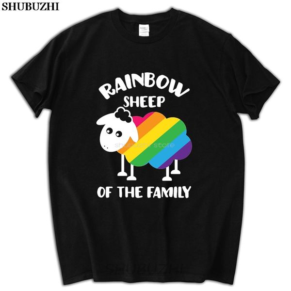 

men's leisure rainbow sheep of the family lgbt t-shirt white short sleeve custom t shirts boy sbz5203