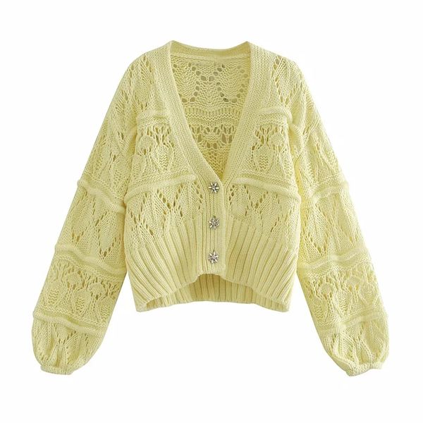 

2020 yellow long sleeve women's knits tees clothing early autumn new women's fashion show slim button-down sweater, White