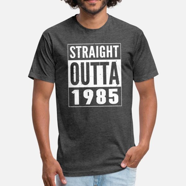 

1985 t shirt men custom cotton round collar unique interesting fashion summer style letters shirt
