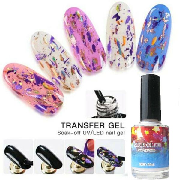 

1 pcs beauty nail art decal nail gel paper adhesive starry sticker transfer glue manicure art tools high quality, Red;pink