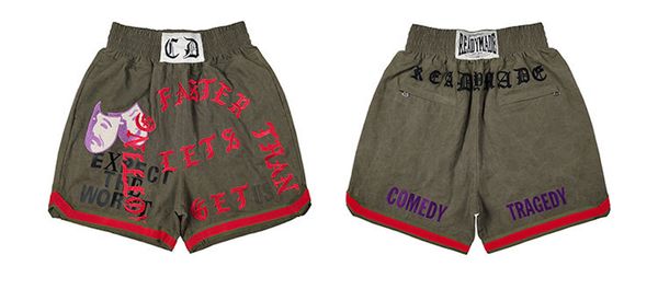 

20ss new popular embroidered mkszy shorts men women pants, White;black