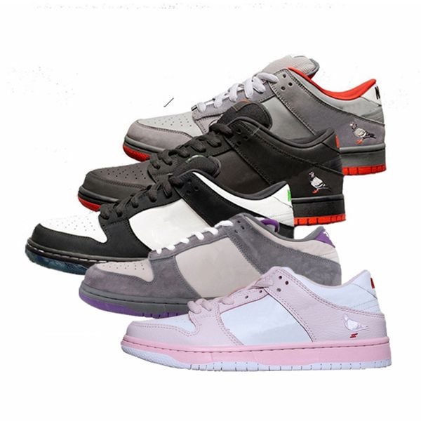 

2020 staple dunk sb low running shoes mens women pigeon black pink skateboarding sport sneakers size 36-45